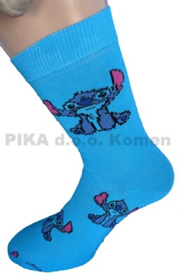 Bombažne nogavice STICH 320-612 živo modra